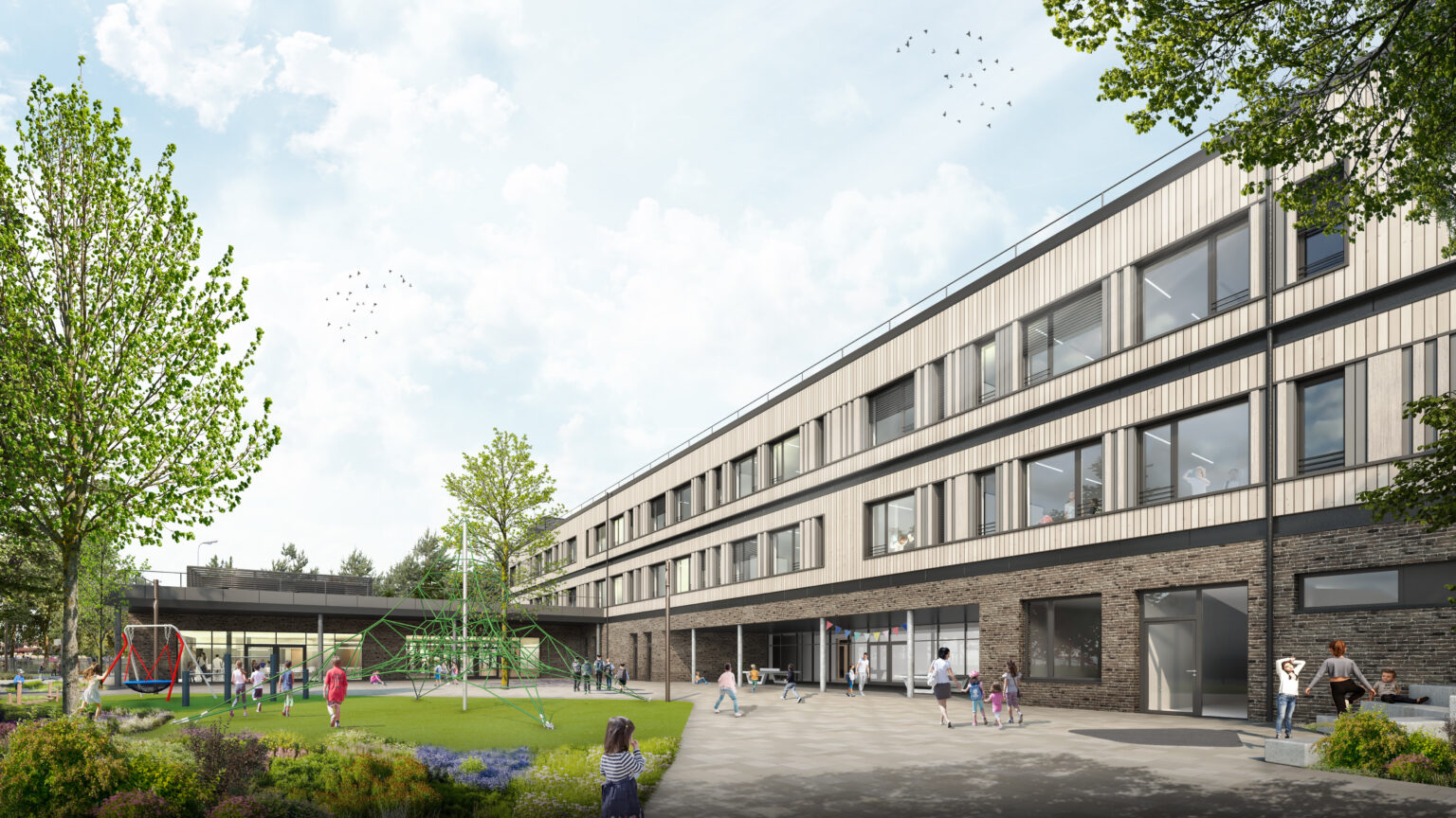 Neubau der Matthias-Claudius-Schule: Anfang Oktober starten in Handorf die Vorbereitungen für das 32,4-Millionen-Euro-Projekt.