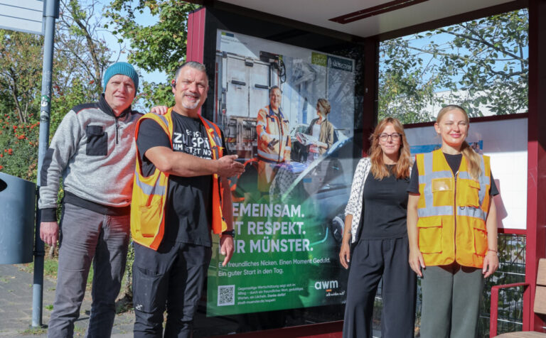 Nach 123 Gewaltfällen wirbt die awm in Münster mit einer neuen Kampagne für mehr Respekt im Arbeitsalltag.
