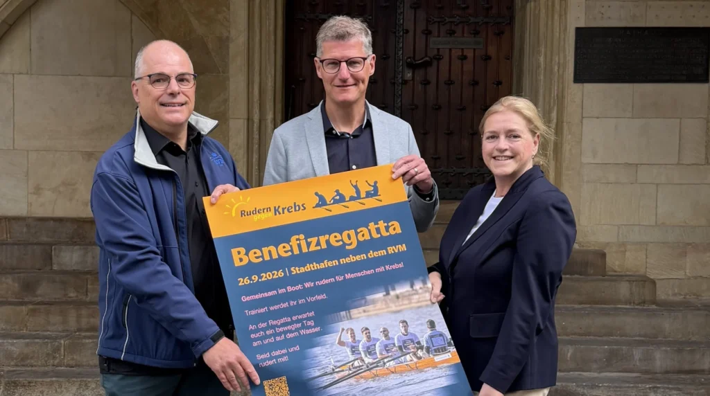 Rudern gegen Krebs in Münster startet am 26. September mit 67 Teams, Regatten im Stadthafen und großem Rahmenprogramm.