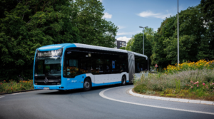E-Busse in Münster: Fast jeder zweite Bus fährt elektrisch. Damit ist Münster NRW-Spitzenreiter und bundesweit auf Platz fünf.
